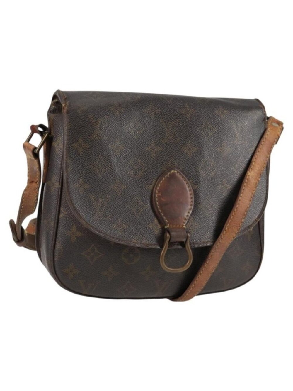 Authentic LOUIS VUITTON Monogram Saint Cloud GM Shoulder Bag M51242 LV